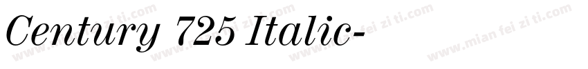 Century 725 Italic字体转换